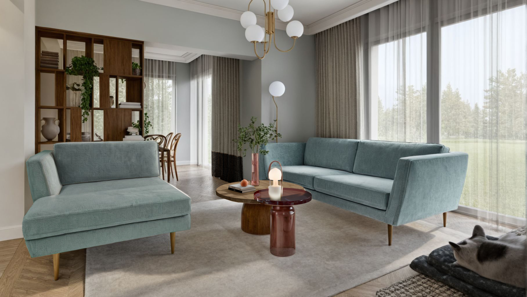 Projekt salonu, architekt wnętrz